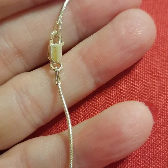 SNAKE CHAIN new.  sterling silver snake Italian 18 - Picture 5 of 6